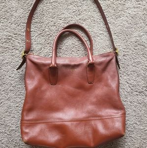 Coach chestnut leather hand bag